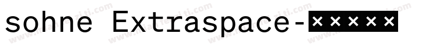 sohne Extraspace字体转换